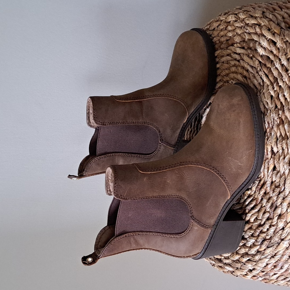 Kodiak Womens Brown Waterproof‎ Nubuck Leather Pull-On Chelsea Ankle Boots 8